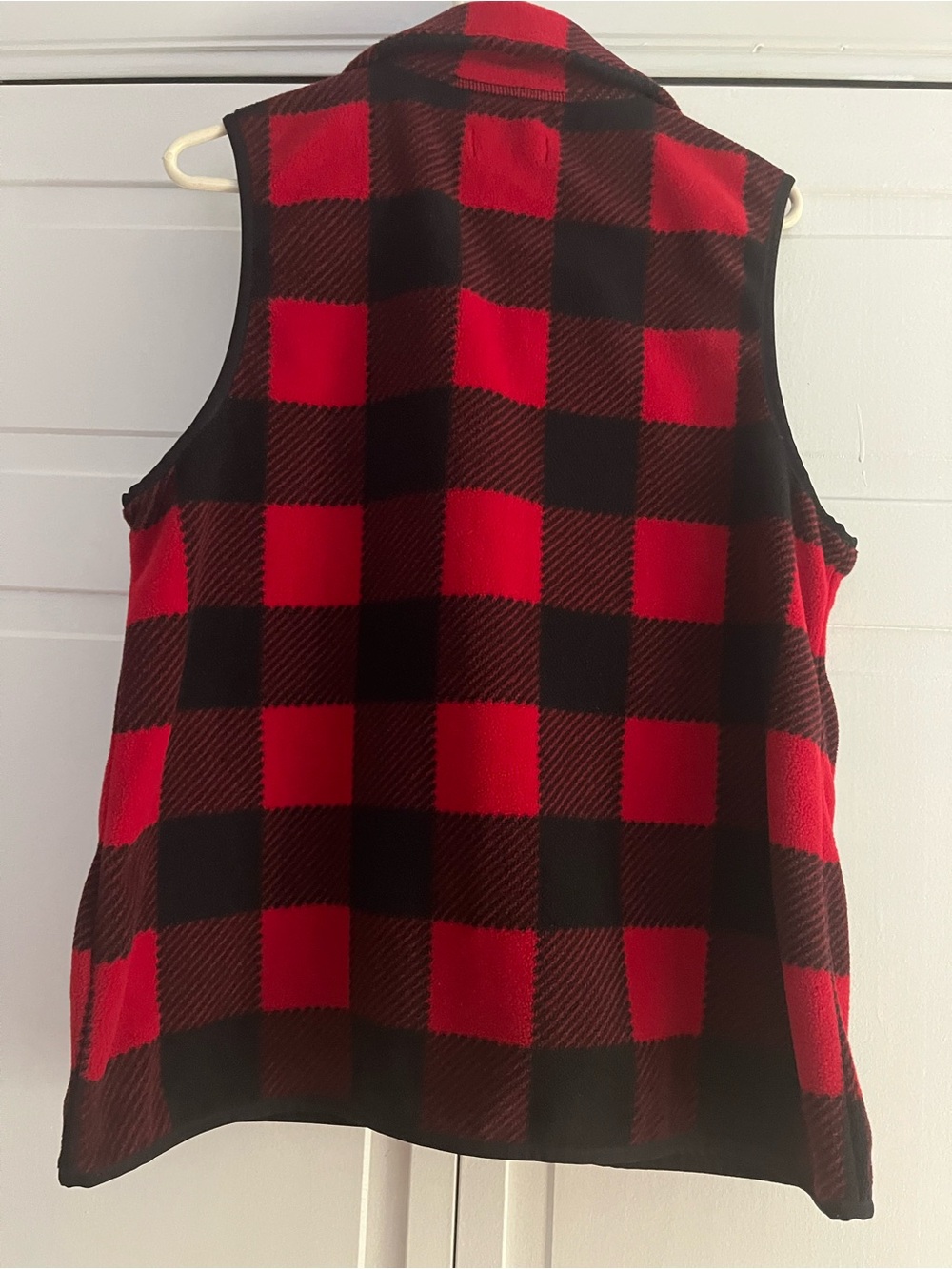 Chaps Red and Black Buffalo Plaid Sleeveless Vest